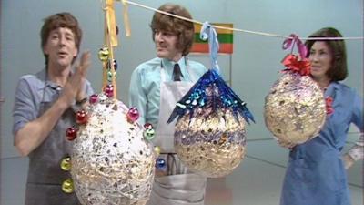 Val, John and Peter with their Christmas lanterns