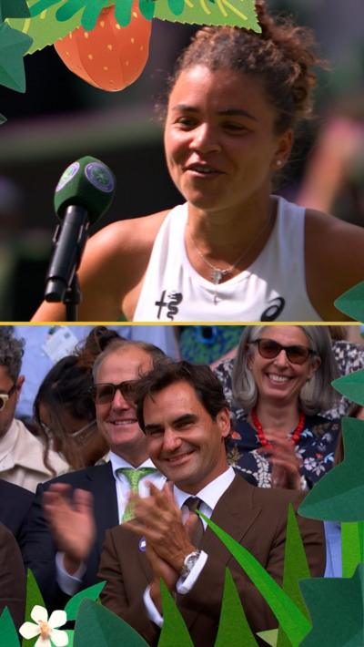 Jasmine Paolini and Roger Federer