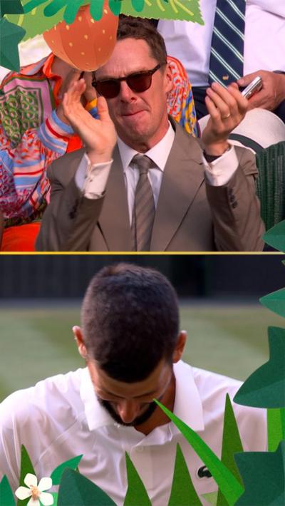 Benedict Cumberbatch and Novak Djokovic