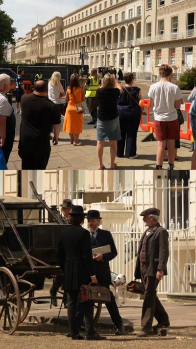 People are dressed in another period while in Regency Cheltenham