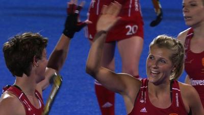 England celebrate their victory over Germany