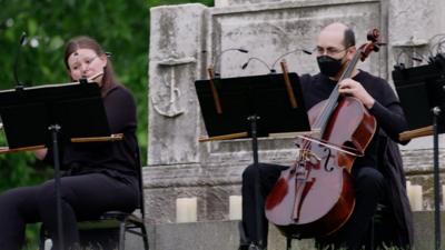 The New York Philharmonic is back, playing to a live - and not-so-live - audience.