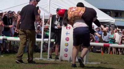 Wife carrying competition