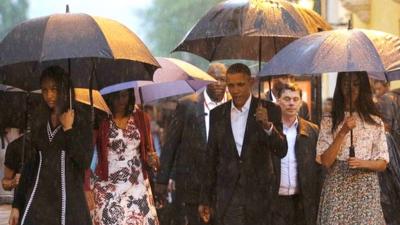 President Obama and family