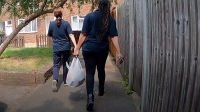 Food bank workers