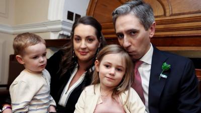 Simon Harris and family