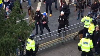 Police and protesters