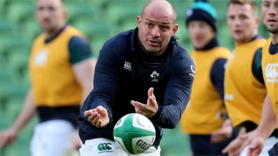 Rory Best during Ireland's captain's run on Saturday at the Aviva Stadium