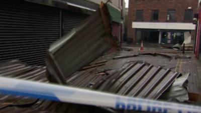 Fallen roof in Larne