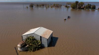 Flooded land