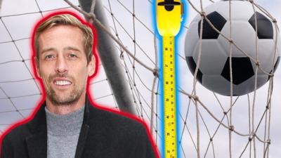 Peter Crouch, tape measure and football