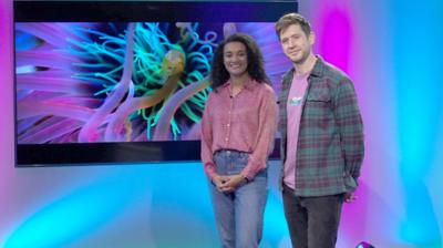 Nina and guest in the  studio