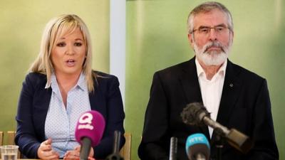 Michelle O'Neill and Gerry Adams