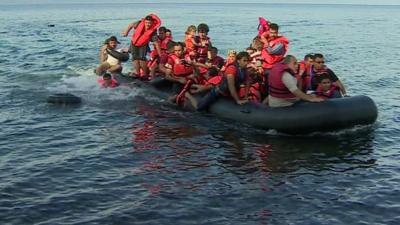 Migrants on boat