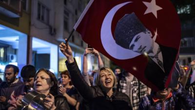 Protesters in Istanbul