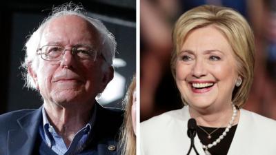 Bernie Sanders and Hillary Clinton