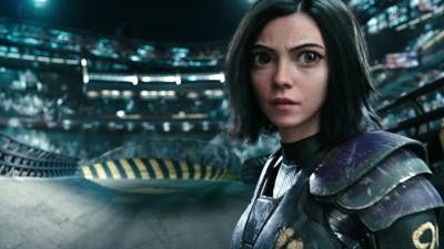 Rosa Salazar in a scene from Alita: Battle Angel