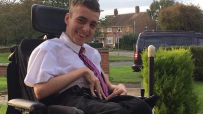 A 16-year-old boy with cerebral palsy says he's been "blown away" by the reaction to a poem about the condition.