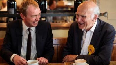 Tim Farron and Vince Cable