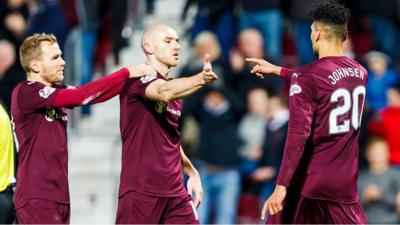 Hearts celebrate