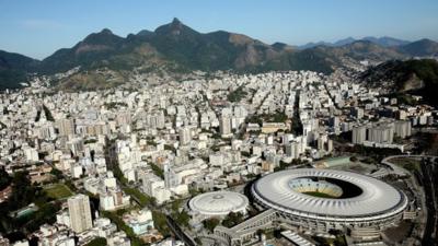 Aerial view of the Maracana Complex, a Rio 2016 Olympic Games venue