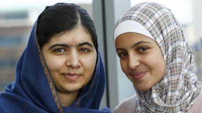 Malala Yousufzai and Muzoon Al-Mellehan