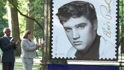 Elvis Presley stamp is unveiled at Graceland