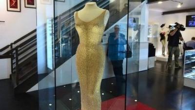 Marilyn Monroe's dress on display in Los Angeles, California