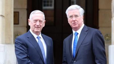 Jim Mattis and Sir Michael Fallon