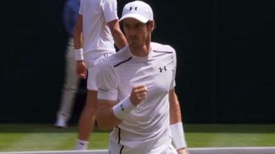 Andy Murray breaks