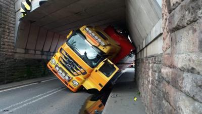 stuck lorry