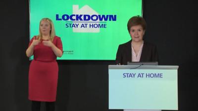 Nicola Sturgeon said more opportunities to see loved ones would be the "first steps" taken out of lockdown.