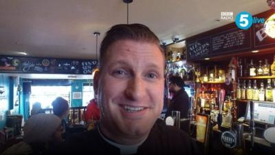 Vicar Graeme Dutton holds regular pub services