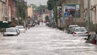 Flooded street