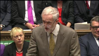 Jeremy Corbyn at PMQs