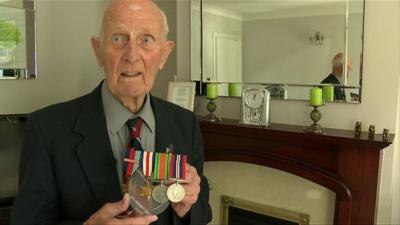 Donald Nicholson and his medals
