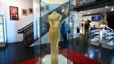 Marilyn Monroe's dress on display in Los Angeles, California