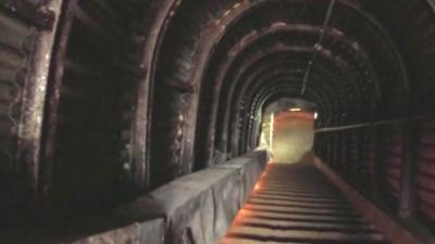 Tunnels built underneath the White Cliffs of Dover during the Second World War