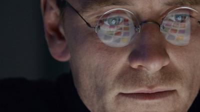 Image released by Universal Pictures of Michael Fassbender as Steve Jobs