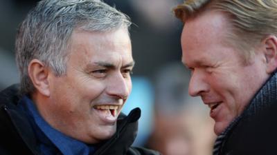 Chelsea's Jose Mourinho and Southampton's Ronald Koeman