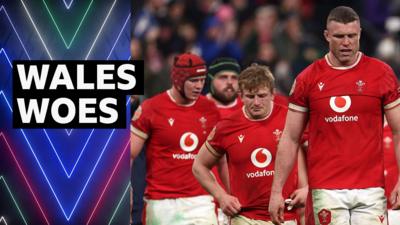 Wales players looking defeated