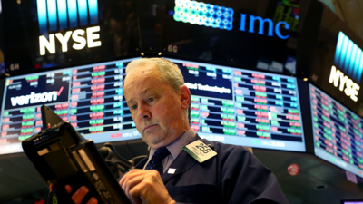 Trader at US stock exchange