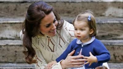 Duchess of Cambridge and Princess Charlotte