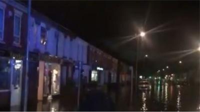 Parts of the county were by flash-flooding on Sunday night, including Far Cotton.