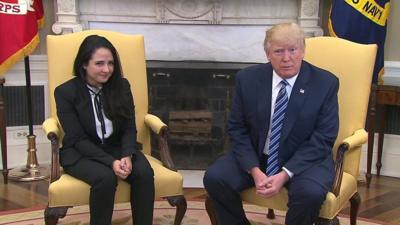 Aya Hijazi and Donald Trump