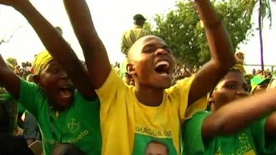 CCM supporters at a 2010 rally in Tanzania