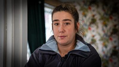 Jasmine Willox standing in her home in Brechin, Angus