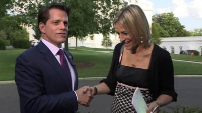 Emily Maitlis and Anthony Scaramucci