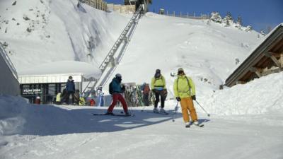 The ski slopes of Chamonix