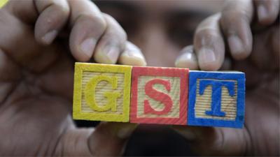 GST spelt out in blocks